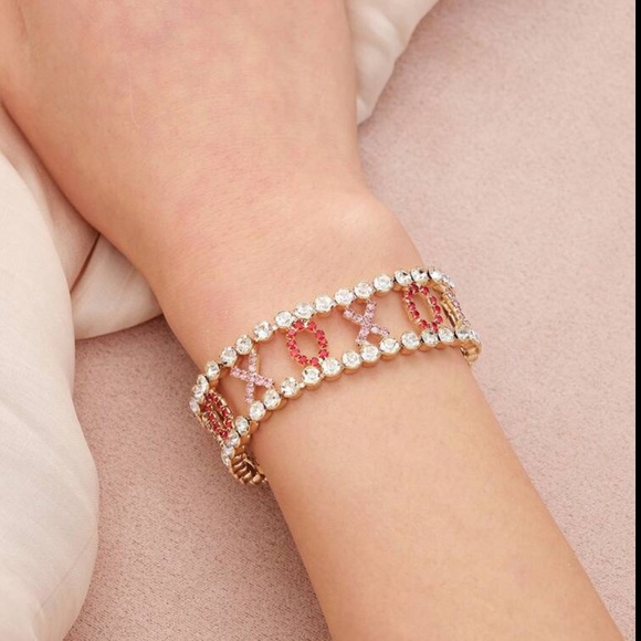 Hugs And Kisses Cubic Zirconia Tennis Bracelet - Picture 3 of 8